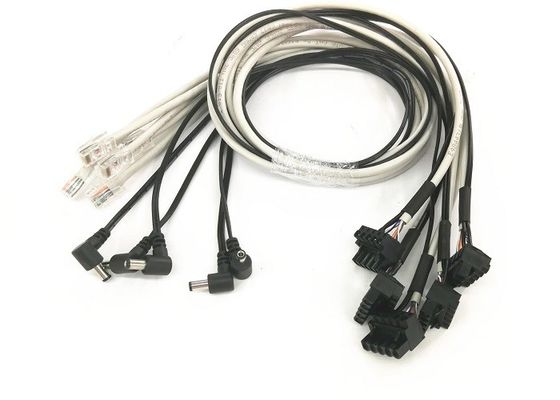 Прямоугольный промышленный жгут проводов Dc Кабель питания Cat5e Utp 26awg / 4p Gy Jacket