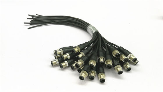 Over - Molded Circular Connector Cable Assembly M12 Sensor Cable Length 100 / 200mm