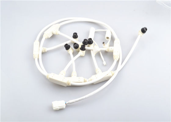 Пользовательский электронный жгут проводов Белый кабель для инъекций для светодиодных разъемов